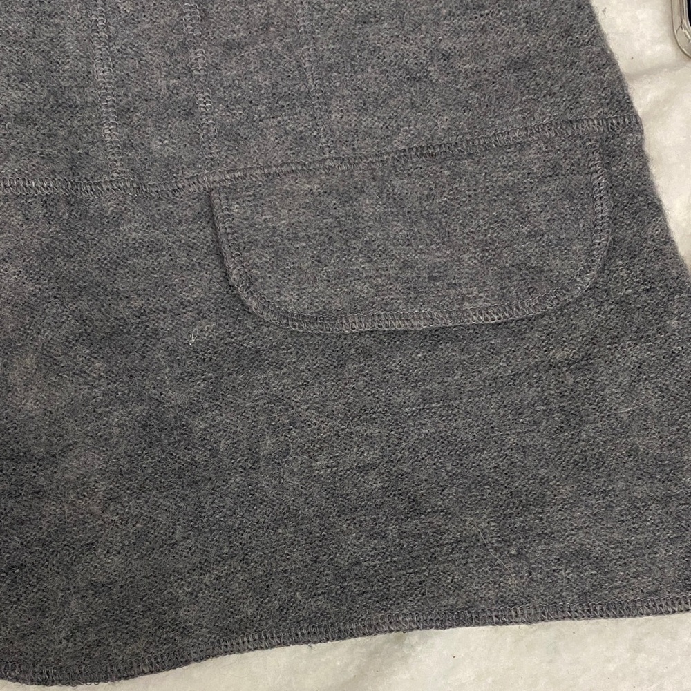 Jane Ashley Wool Blend Charcoal Button-Up Blazer - Picture 7 of 10